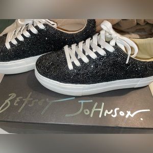 Betsey Johnson rhinestone shoes size 7.5